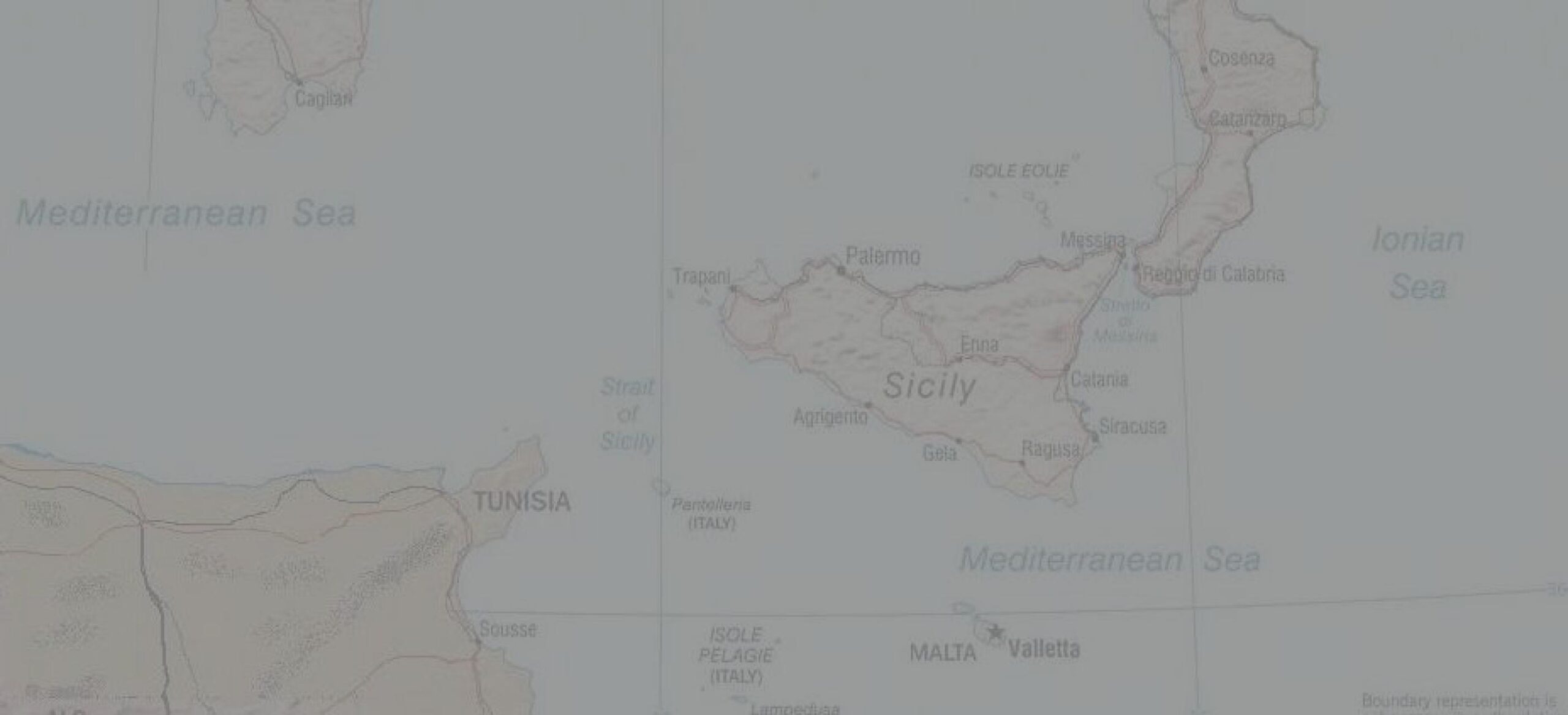 Map of Sicily, Italy