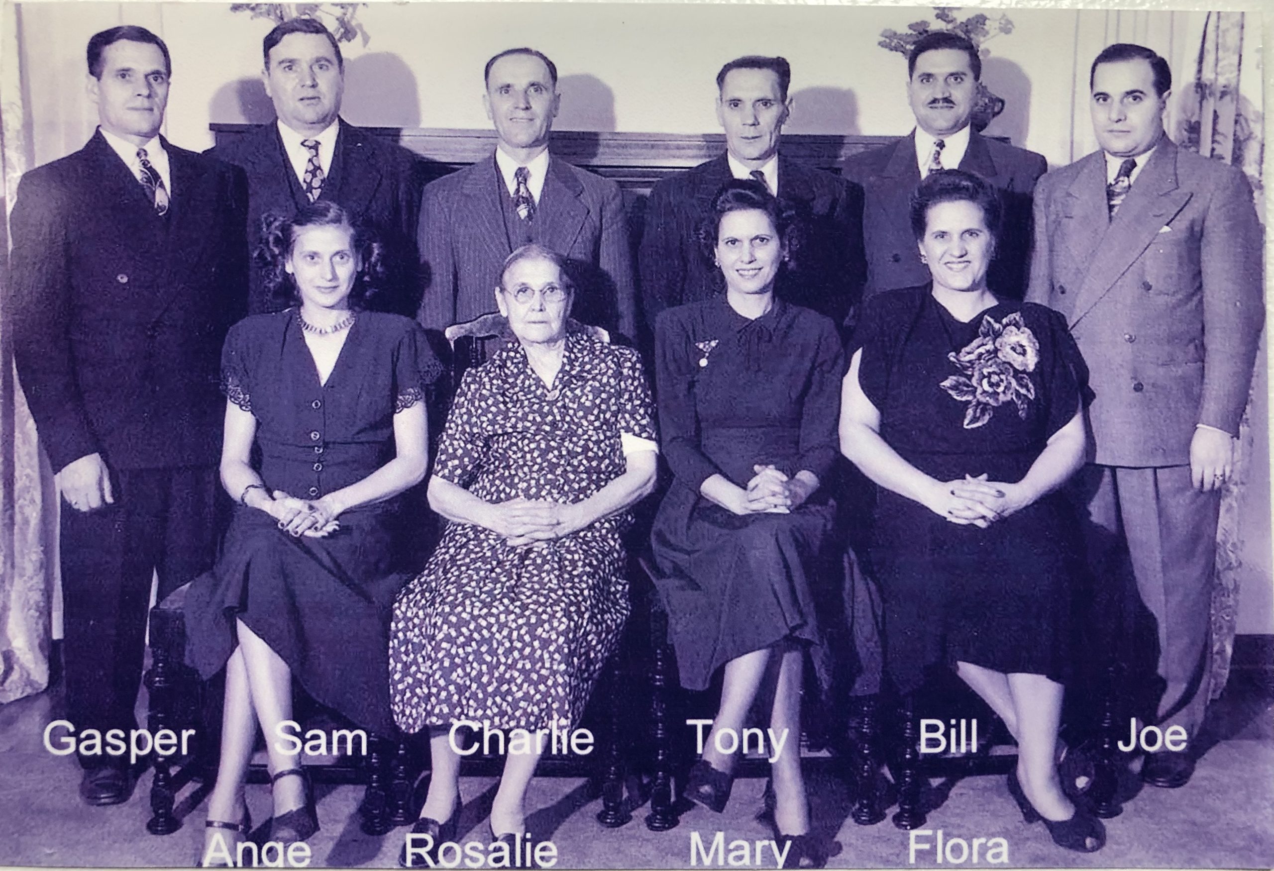 The Ciaramitaro family with their mother Rosalie